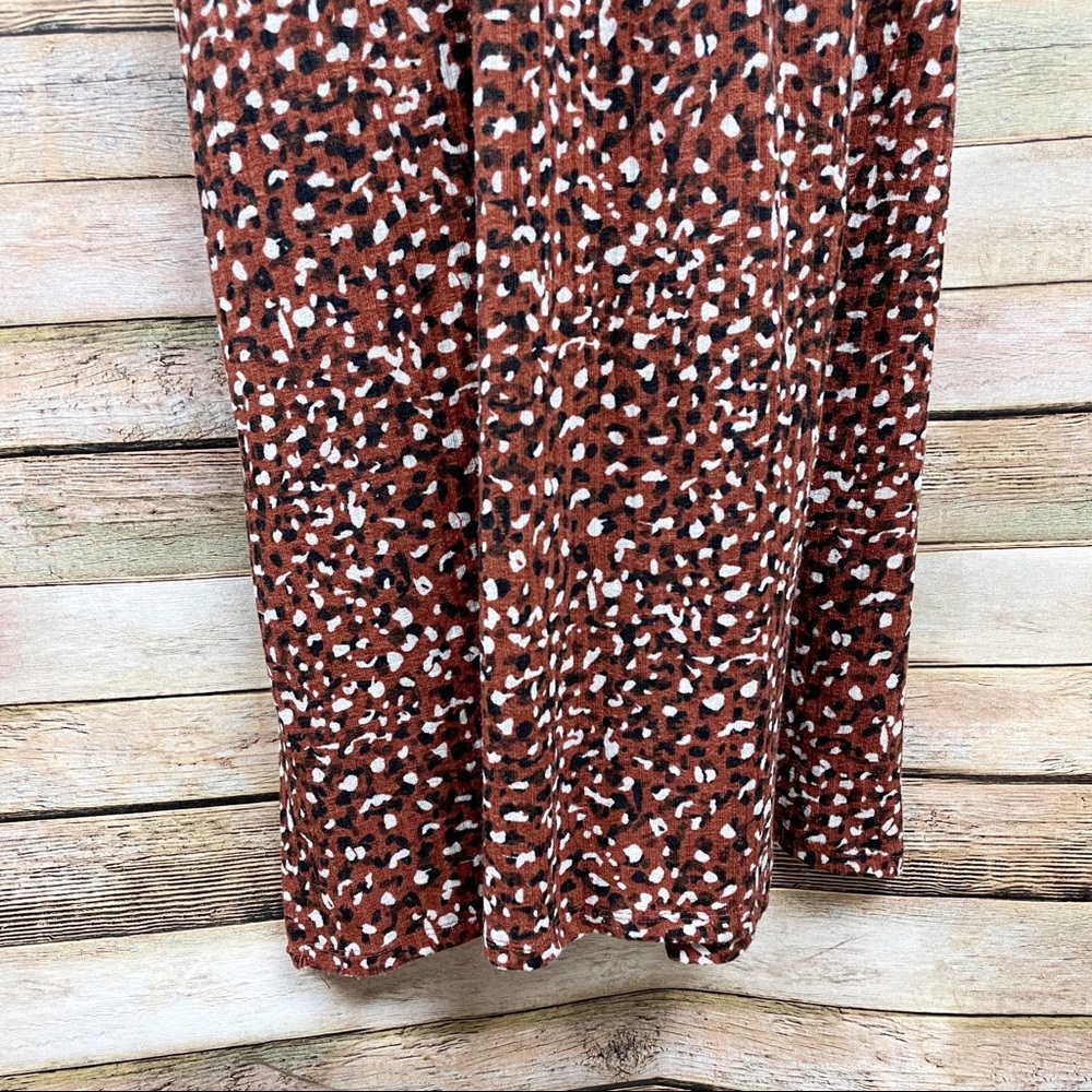 Eloquii Leopard Print Ribbed Tie Waist Midi Dress Size 18/20 - Picture 9 of 9